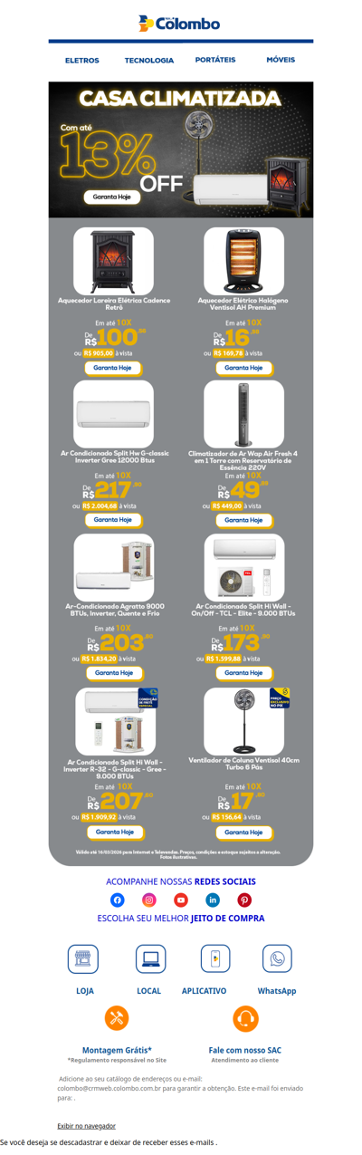 ❄️ Sua casa mais confortável