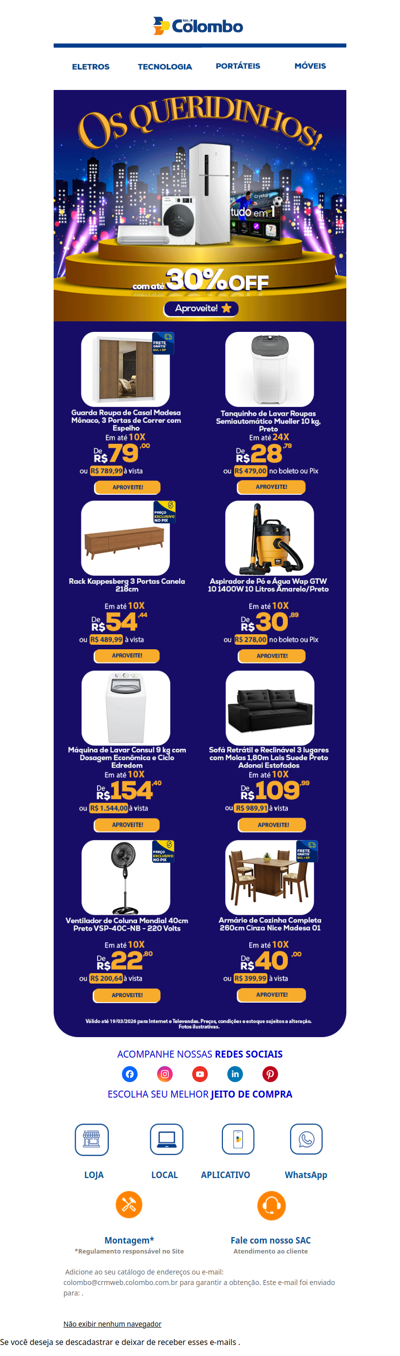 Os queridinhos com até 30% OFF! ⭐