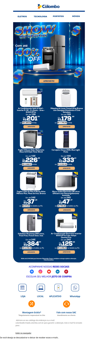 🎤 O show de ofertas já começou!