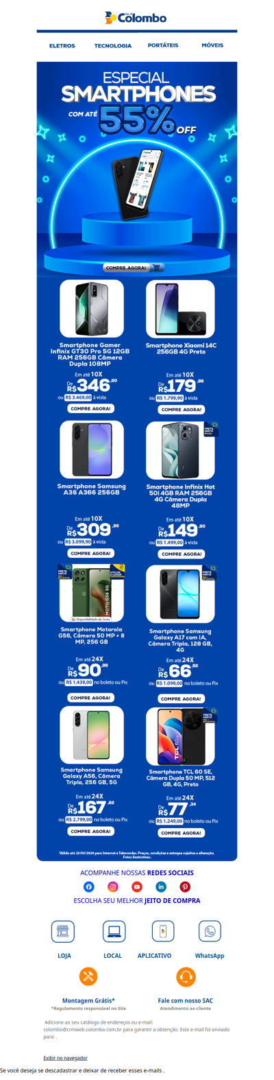 🔥 Só hoje: ofertas em smartphones