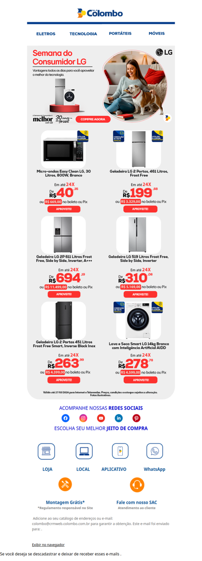 O melhor da LG está aqui! ⭐