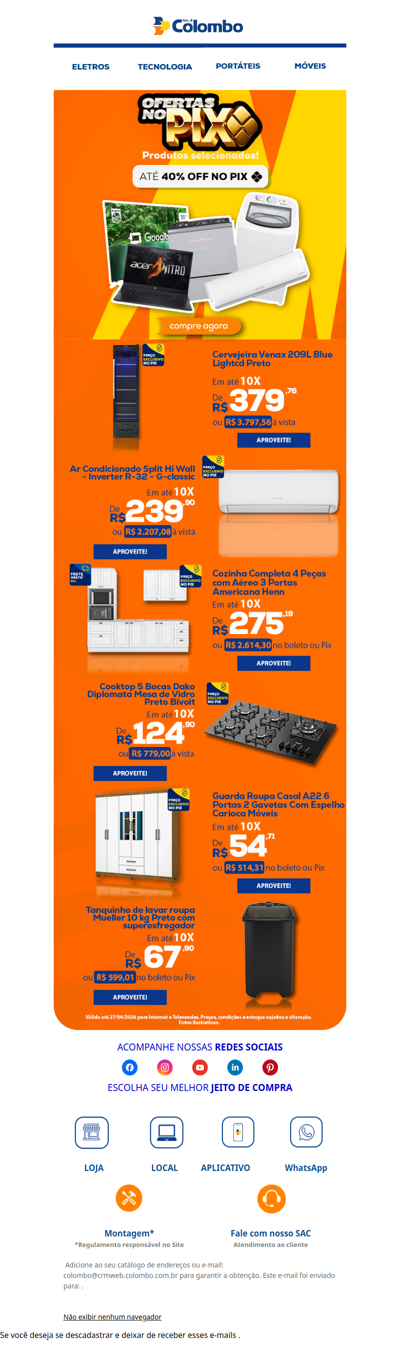 💰 Ganhe até 40% OFF pagando no PIX