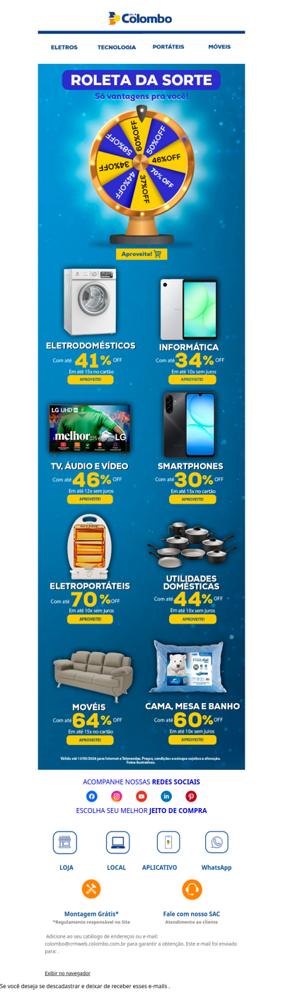 Roleta de ofertas 🎡