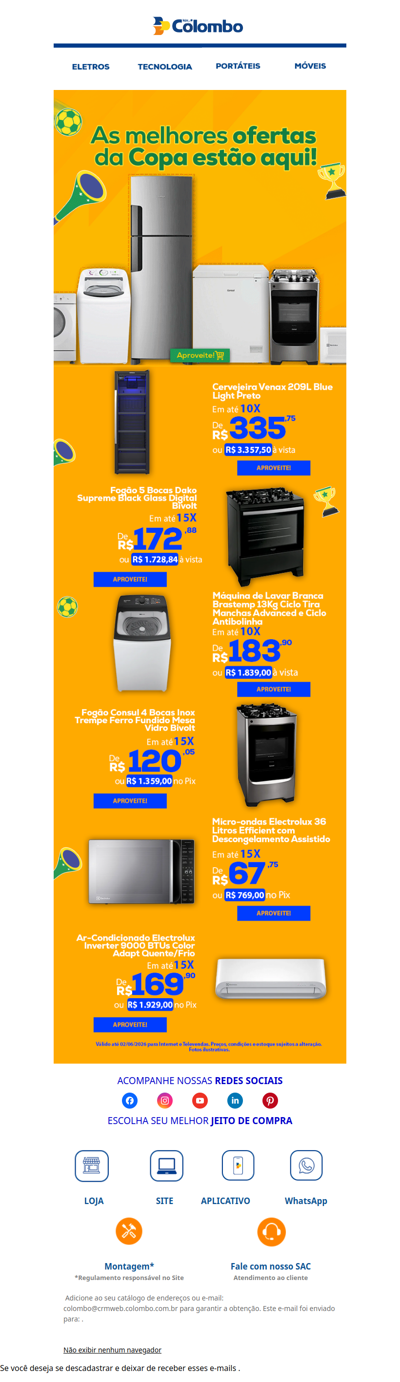 A seleção de ofertas entrou em jogo 🏆