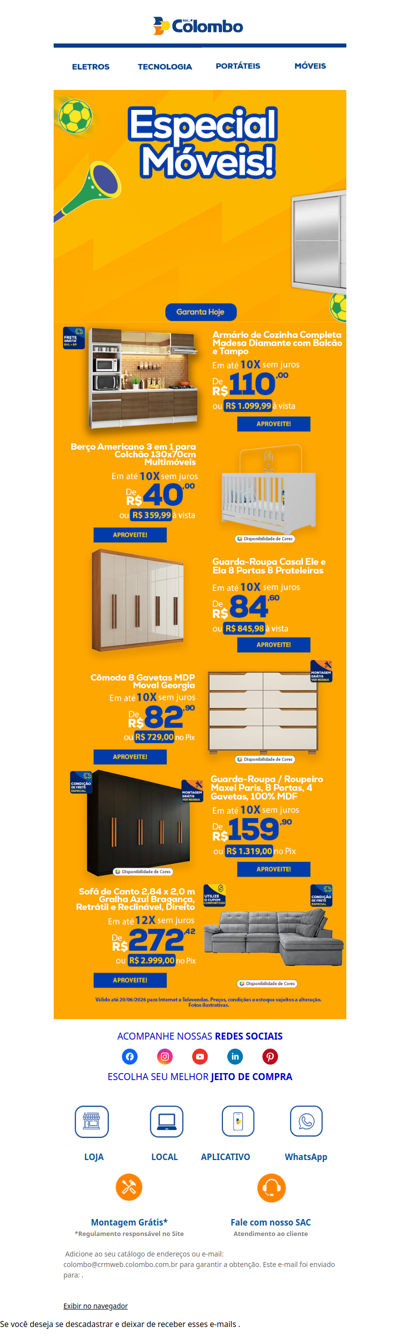 🛋️ Especial Móveis com até 12X sem juros! ⚡