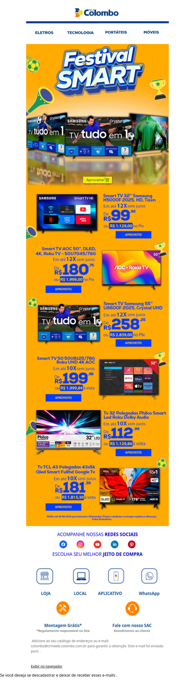 💙 As Smart TVs mais procuradas estão aqui