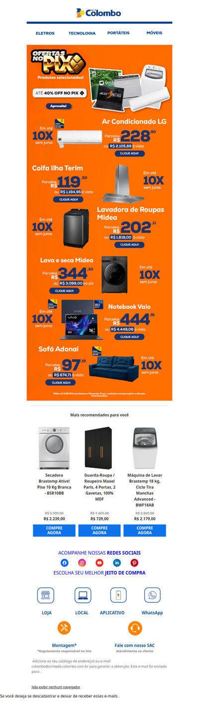 🔥 Ofertas no Pix para aproveitar agora