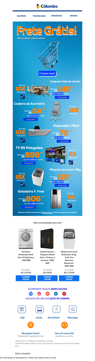 🚚 Frete Grátis para aproveitar!