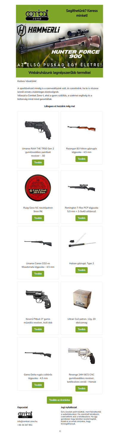 Íme a  webáruházunk legjobbjai!