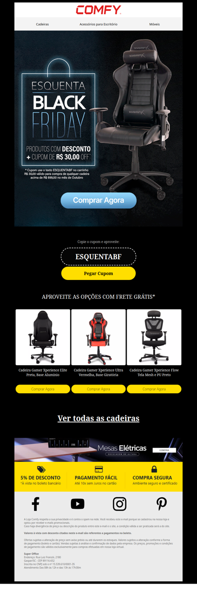 Black Friday liberada (mas só pra quem abriu este e-mail) 👀