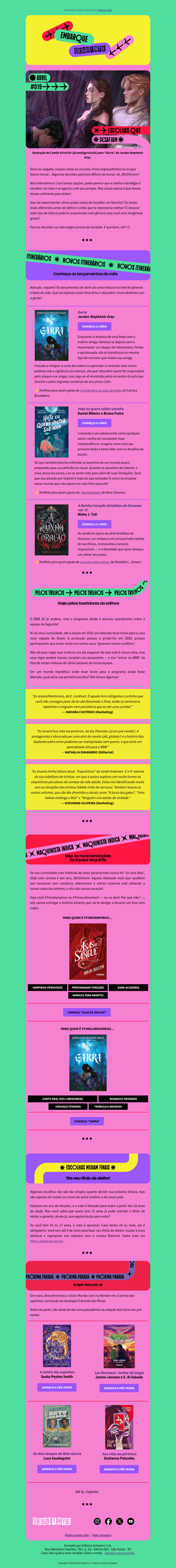 EMBARQUE SEGUINTE 🚇 Escolhas que desafiam