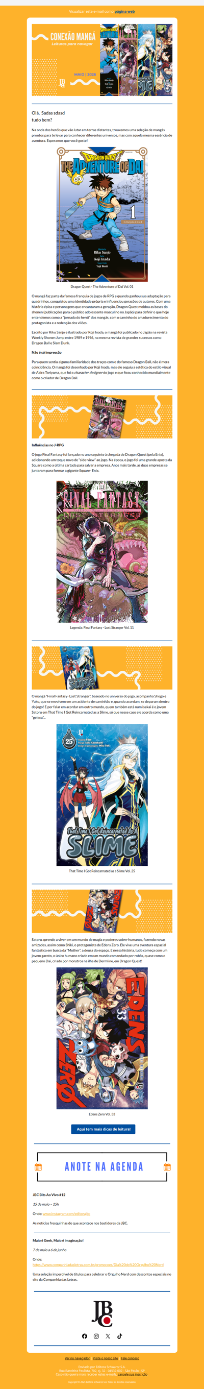 Conexão Mangá + JRPG 🎮