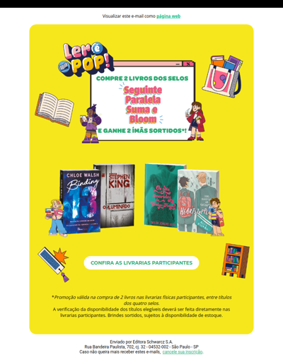 LER É POP 📚 Ganhe brindes de alguns dos best-sellers mais POP da literatura!