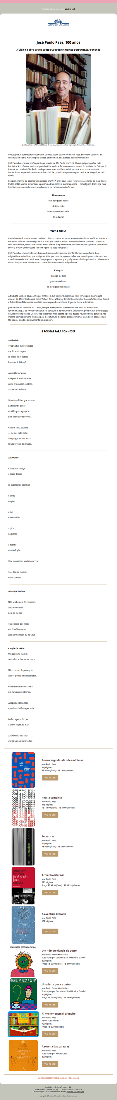 100 anos de José Paulo Paes