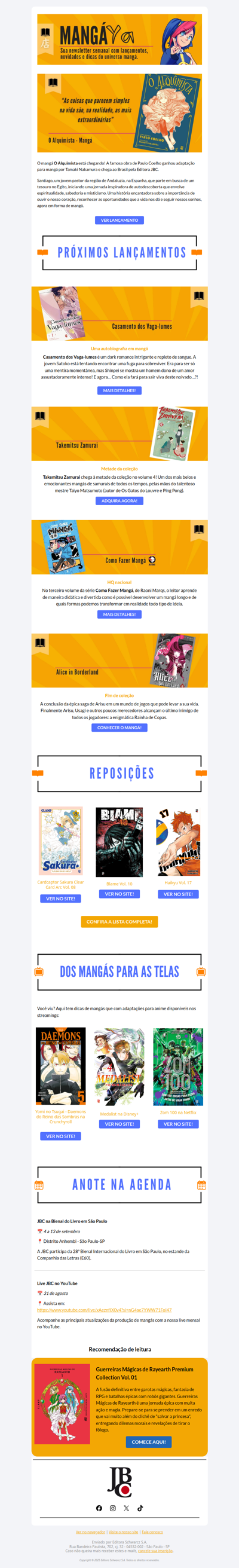 Mangá Ya 8: fique por dentro das novidades da JBC!