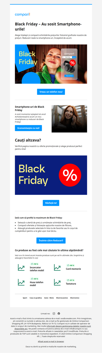 Cumpără un smartphone pe Compari de Black Friday!