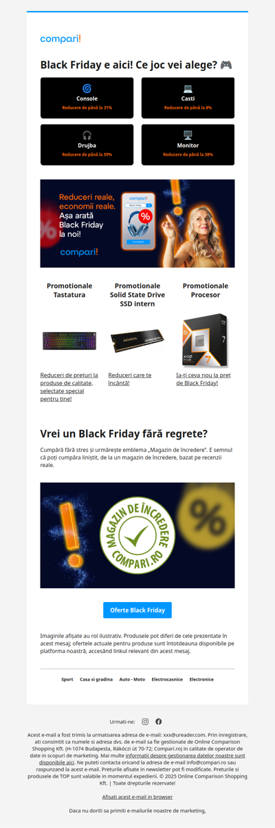 Gamer Heaven 👾 Profită de reducerile reale de Black Friday și economisește pe bune!