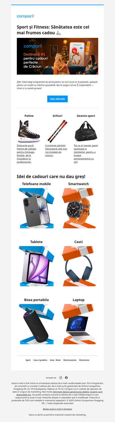 Pune-i pe cei dragi în mișcare de Crăciunul acesta! ⛸️