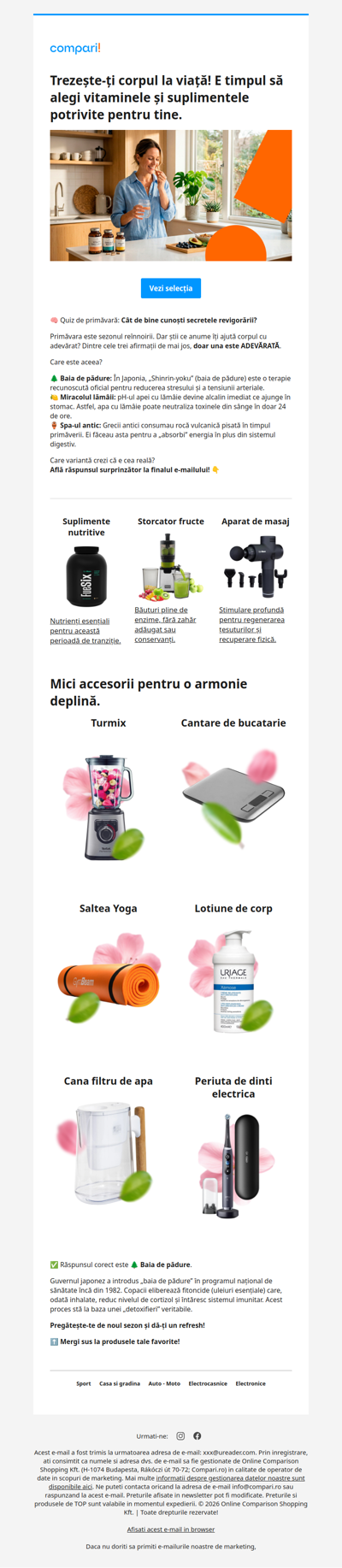 Curățenie de primăvară... dar pentru sănătatea ta? 🌿