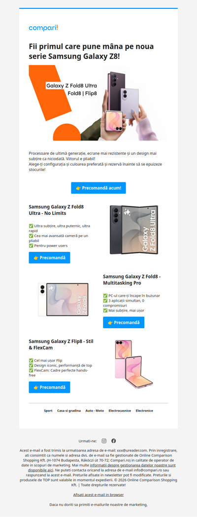 Galaxy Z8 e aici 🚀 Precomandă!