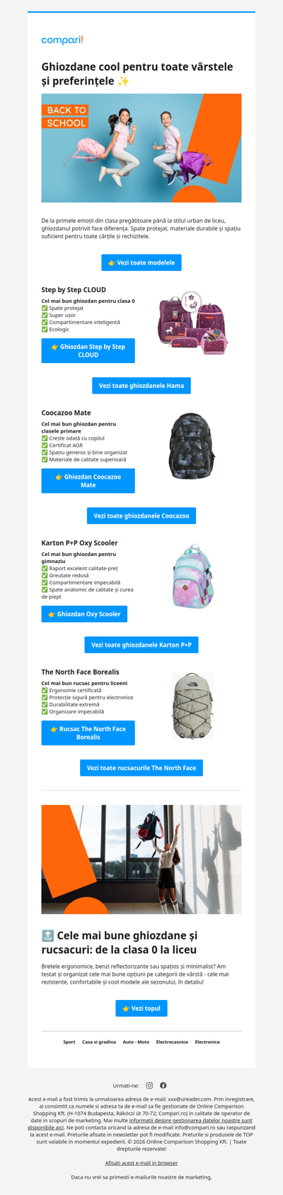 Pregătit de școală? Alege ghiozdanul! 🎒