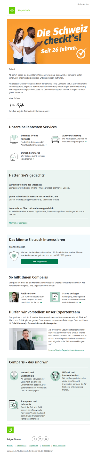 Willkommen bei Comparis!