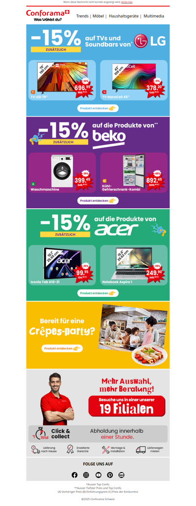 🎞️ -15% zusätzlich auf LG TVs und Soundbars