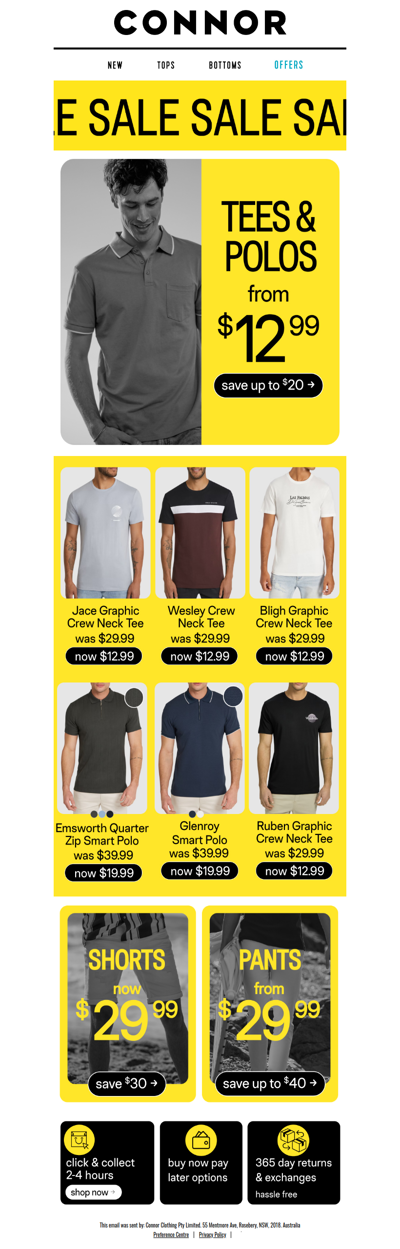 Save up to $20 on Tees and Polos