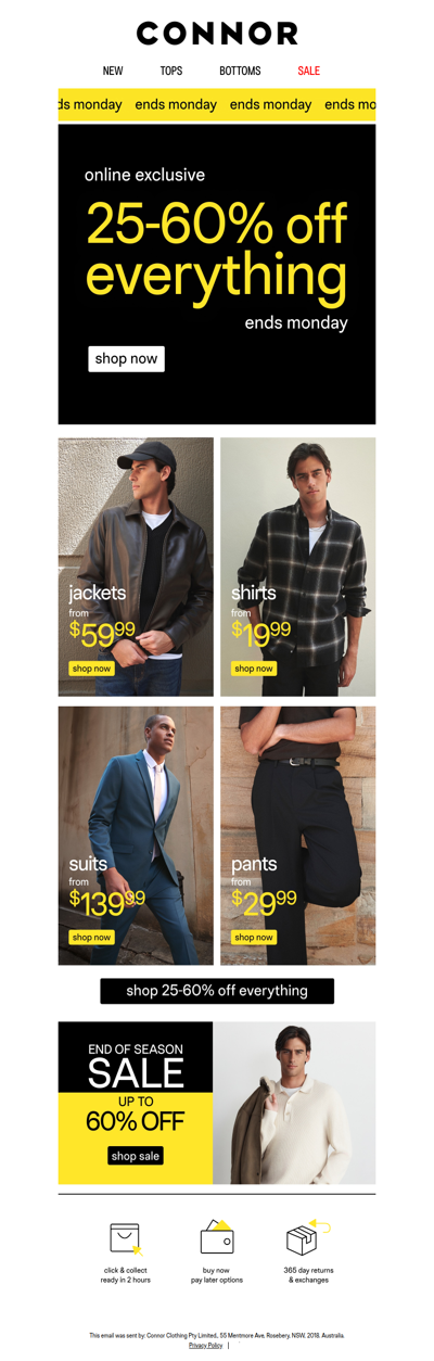 ENDS TOMORROW: 25-60% Off Everything