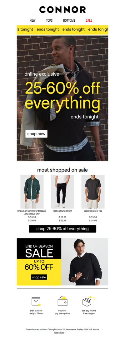 ENDS TONIGHT: 25-60% Off Everything