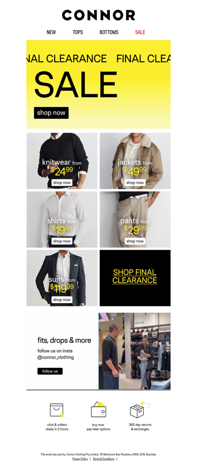 Shop Final Clearance This Weekend!