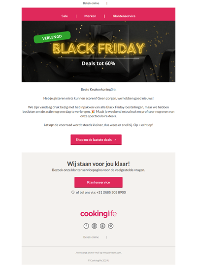 Goed nieuws: Black Friday deals verlengd!