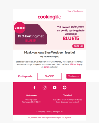💙 Blue Monday is voorbij, met deze dagdeal het voordeel niet!