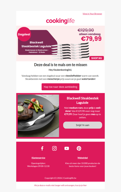 Deze dagdeal is zeker niet te taai! 🥩🍴