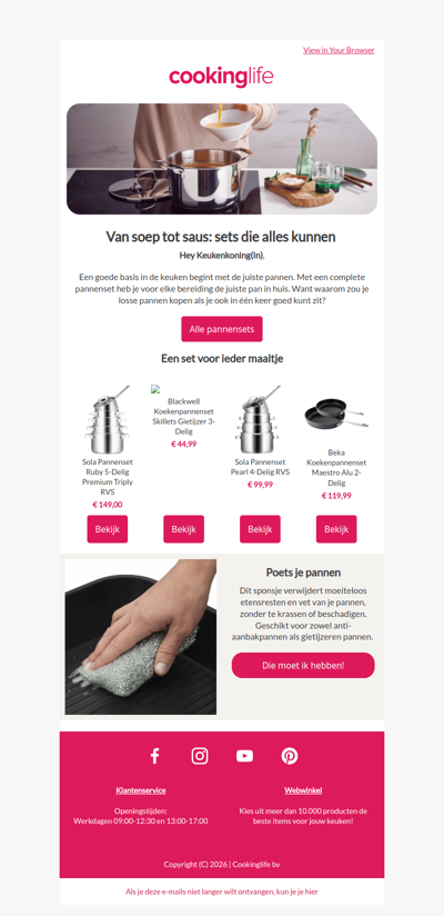 Met de juiste pannenset wordt koken een feestje 🍲