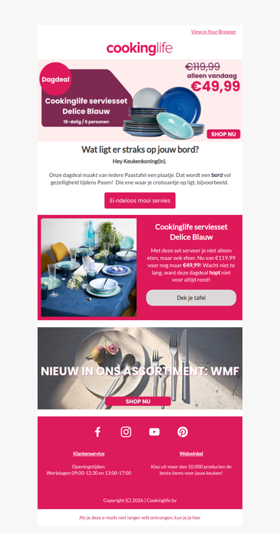 Dek jij de tafel? 🐣 Het is dagdeal-tijd vandaag!