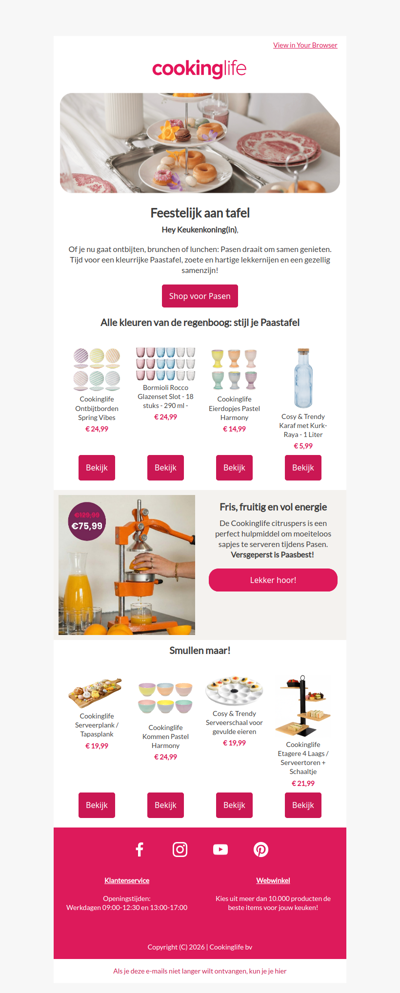 Vier Pasen aan tafel met Cookinglife! 🐰