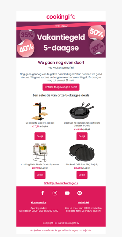 🎉 Goed nieuws: Vakantiegeld 5-daagse verlengd!