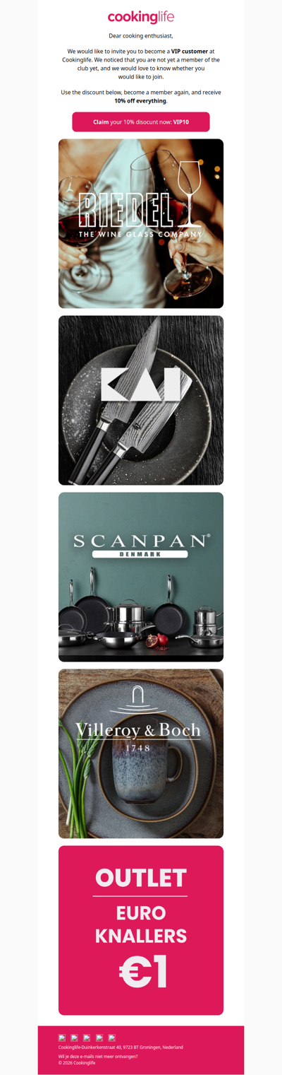 reactivate your account - VIP discounts
