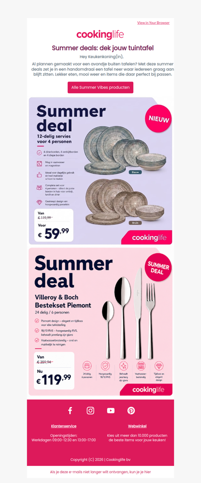 Klaar om deze zomer buiten te tafelen? 🌞