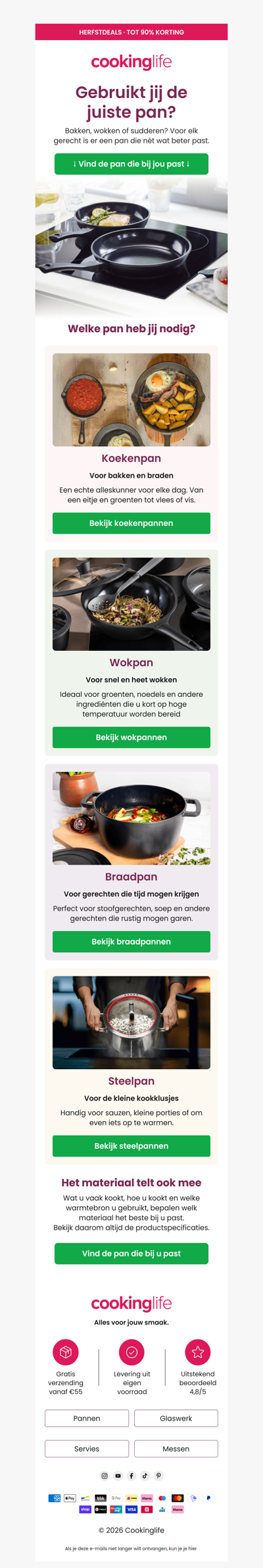 Eén pan voor alles? Niet helemaal.
