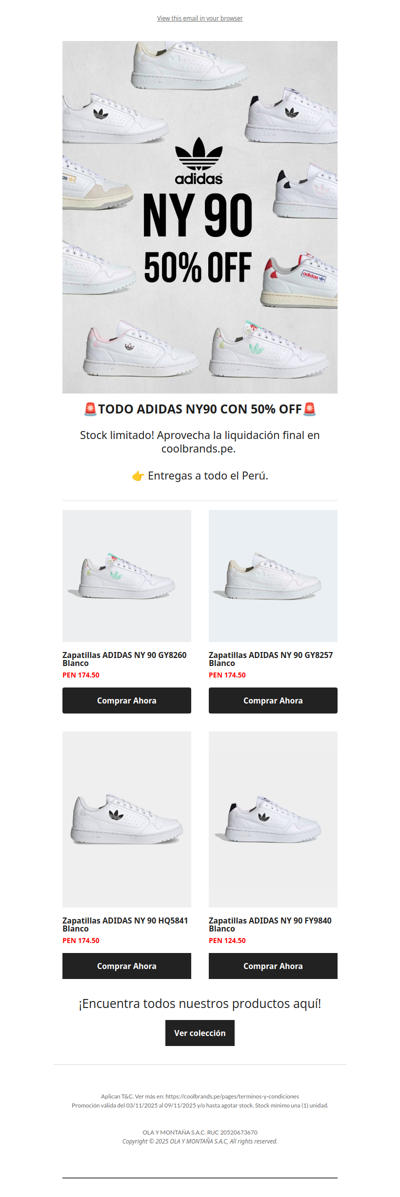 ADIDAS NY 90 🚨TODAS A 50% OFF🚨
