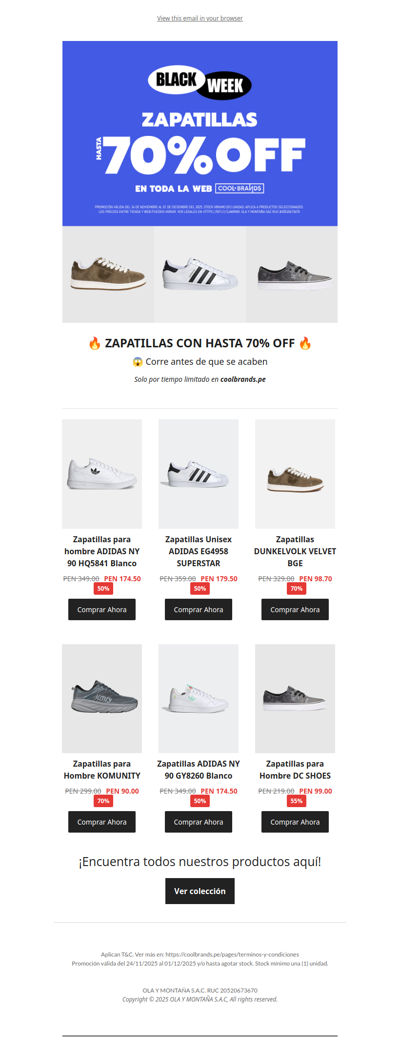 HASTA 70% OFF EN ZAPATILLAS | BLACK WEEK COOLBRANDS⏰