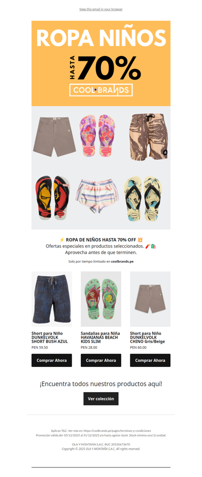 💥ROPA NIÑOS CON HASTA 70% | COOLBRANDS⏰