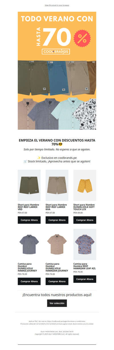 ☀️ VERANO CON HASTA 70% OFF| COOLBRANDS