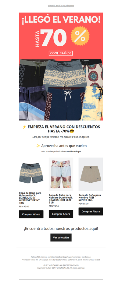 VERANO CON HASTA 70% OFF | COOLBRANDS⏰
