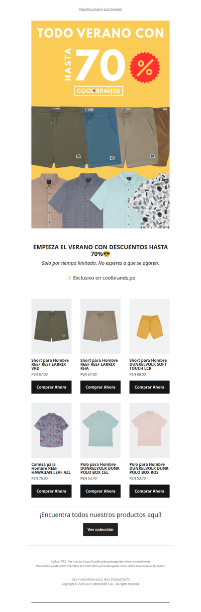 ☀️ VERANO CON HASTA 70% OFF| COOLBRANDS