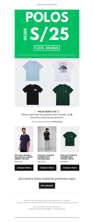 💥POLOS DESDE S/ 25| COOLBRANDS⏰