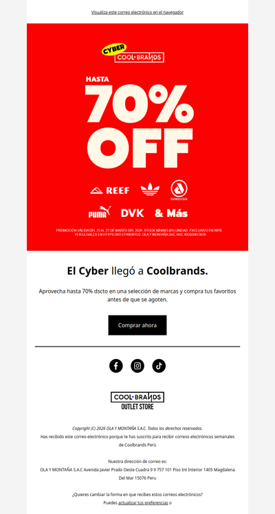 Coolbrands en Cyber: hasta 70% dscto 🔥