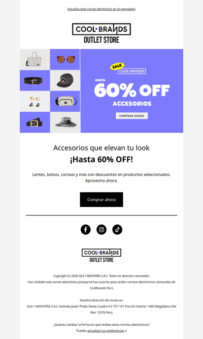 Accesorios con hasta 60% OFF 🚨